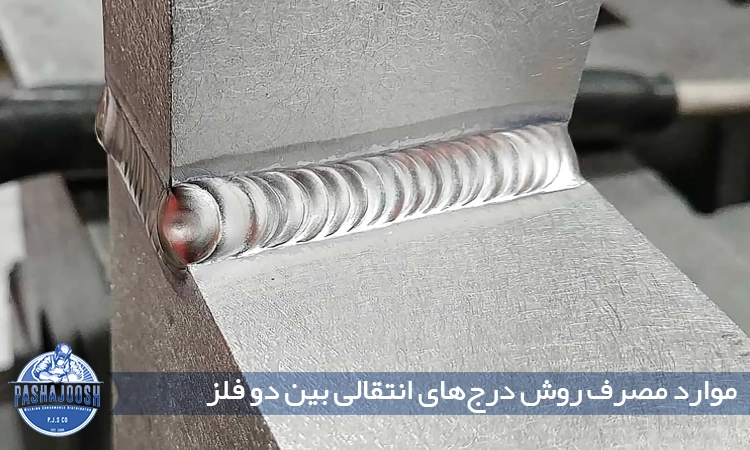 موارد مصرف روش درج‌های انتقالی بین دو فلز